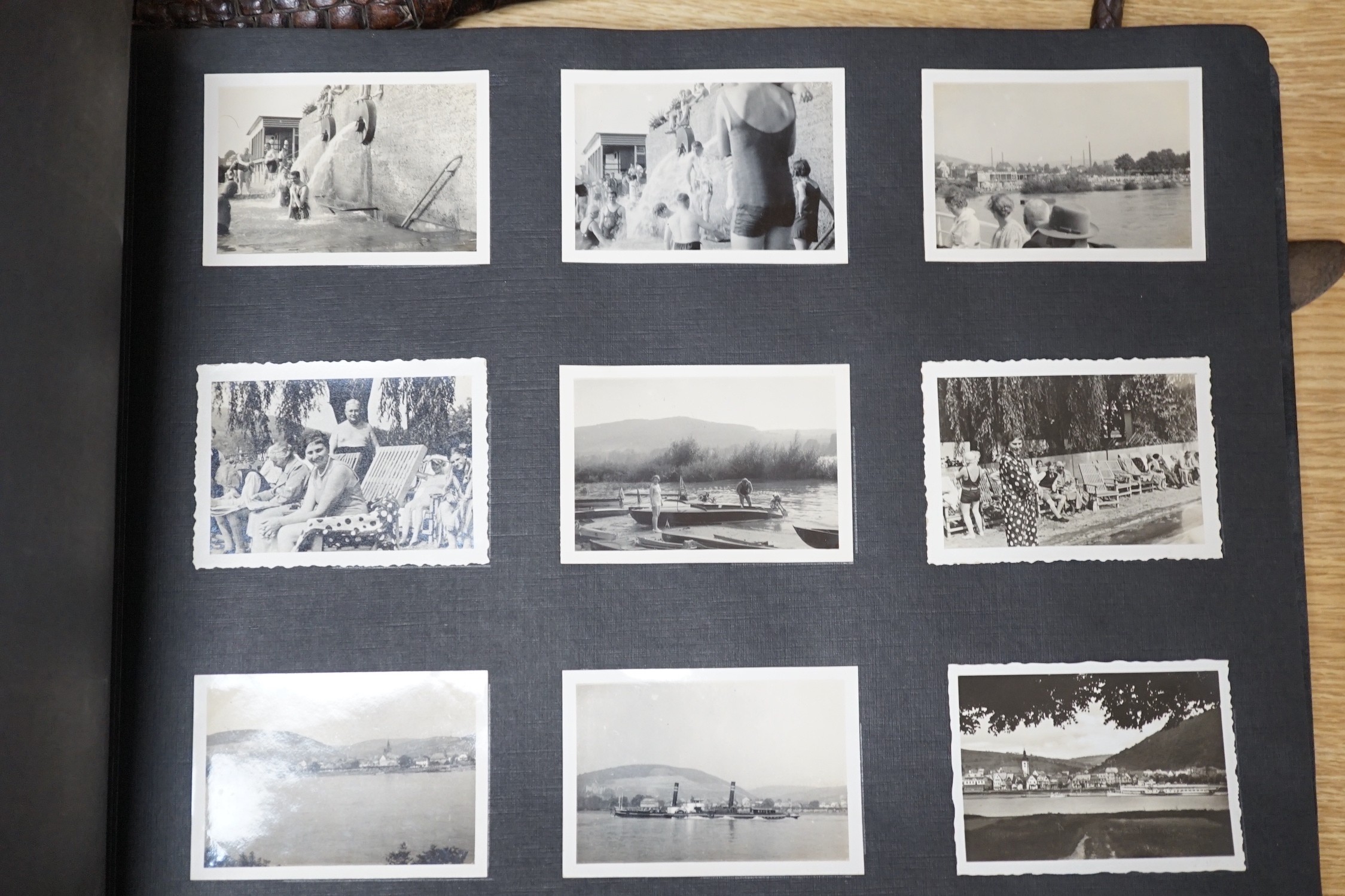 An English photograph album with photos of a holiday to Germany in August 1936.